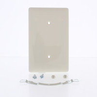 25 Hubbell "Office White" Blank Unbreakable Covers Strap Mount Wallplate NP14OW