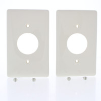 2 Hubbell "Office White' 1.406" UNBREAKABLE Nylon Receptacle Wallplates 1-Gang Outlet Cover NP7OW