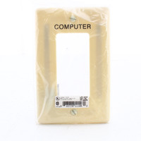 Hubbell Ivory "Computer Only" 1-Gang Decorator UNBREAKABLE Mid-Size Wallplate GFCI Rocker Switch Cover NPJ26C