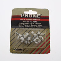 Lance Industries Phone Accessories White Phone Wire Cable Clips 10pk