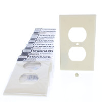 10 Hubbell Ivory 1-Gang Duplex Receptacle Wallplates Plastic Outlet Covers WP8I
