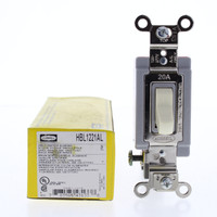 Hubbell Almond INDUSTRIAL Single Pole Toggle Switch 20A 120/277V HBL1221AL