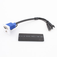 Hubbell iStation White Module Plate w/ 3.5mm Stereo & HD15 VGA Video Jacks IM153815W