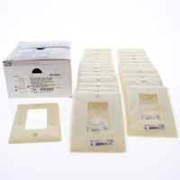 25 Hubbell Almond 1-Gang Decorator UNBREAKABLE Mid-Size Wallplates GFCI Rocker Switch Cover NPJ26AL