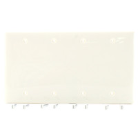 Hubbell "Office White" 4-Gang Blank Box Mount UNBREAKABLE Cover Wallplate NP43OW