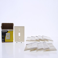 10 Hubbell Light Almond Toggle Switch Cover WallPlate Switchplates Plastic WP1LA