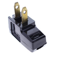 Eagle Black Faded Plug Right Angle Side Mount 15A Non-Polarized 1-15P BP2600BK