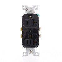 Eaton Black COMMERCIAL Duplex Outlet Receptacle NEMA 5-20R 20A 125V Bulk CR20BK