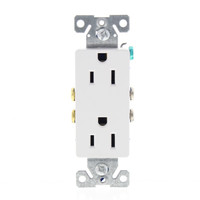 Eaton White Decorator Receptacle Duplex Outlet NEMA 5-15R 15A 125V 1107W