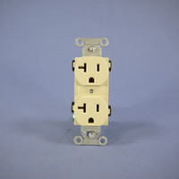 Hubbell Ivory COMMERCIAL Duplex Receptacle Outlet NEMA 5-20R 20A 125V Bulk BR20I