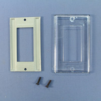 Creative Accents Clear 1-Gang Decorator Receptacle Outlet Wall Shield Cover Wallplate 9WW117
