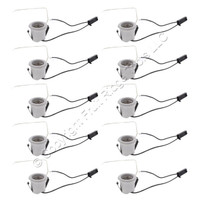 10 Leviton WHITE Porcelain Lampholders Medium Base Snap-In 660W 250V