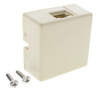 Leviton Ivory Keyed Modular Telephone Jack 8P8C Surface Mount 40278-KI