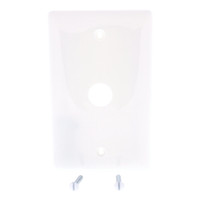 Hubbell White Phone Cable Wallplate Cover .625" Hole Box Mount NP737