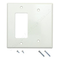 Leviton Almond Decora Midway Blank Cover GFI Thermoset Plastic Wallplate 80608-A