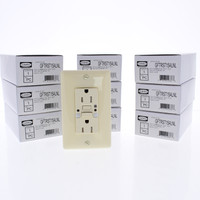 10 Hubbell GFTRST15ALNL 15A Almond Self-Testing GFCI 5-15R GFI Nightlight Tamper Resistant Outlet Receptacles