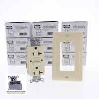 10 Hubbell 5-20R 20A SNAP-Connect Self-Test GFI Receptacle Outlets Almond GFRST20SNAPAL