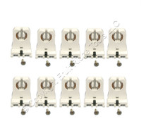 10 Cooper Fluorescent Lampholder Light Sockets T8 T12 Medium Bi-Pin SHORT 2510W