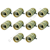 10 Ace Push-Thru Light Socket Brass Lamp Holders Electrolier 1/8 IPS 660W 250V