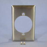 Hubbell Stainless Steel 1-Gang 2.15" Receptacle Wallplate Outlet Cover Dryer Range Welder SS723