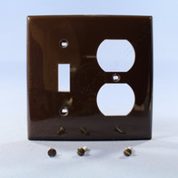 Leviton Brown UNBREAKABLE Switch/Outlet Wallplate Receptacle Cover Switchplate 80705