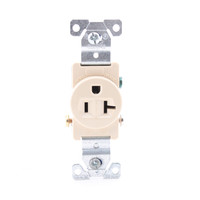 Cooper Electric Ivory COMMERCIAL Single Outlet Receptacle 5-20 125V 20A 1877V