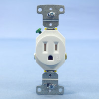 Hubbell tradeSELECT� White Tamper Resistant Residential Straight Blade Single Outlet Receptacle NEMA 5-15R 15A RR151WTR