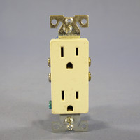 Cooper Almond Decorator Outlet Duplex Receptacle NEMA 5-15R 15A 125V Bulk 1107A