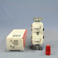 Pass and Seymour White DUAL 3-Way Toggle Light Switch Duplex 15A 120/277V 693-WG