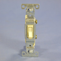 Cooper Wiring Devices Ivory Toggle Wall Light Switch Single Pole 15A 120V 1301V
