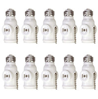 10 Eaton White Lampholder Light Socket Adapters Pull Chain Outlet Receptacle