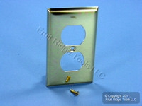 Leviton BRASS Outlet Cover Duplex Receptacle Wallplate 89703