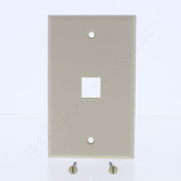 New Leviton Ivory 1-Gang Quickport Flush Mount 1-Port Wallplate Cover 40701-BI