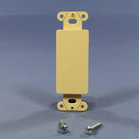 New Cooper 1-Gang Ivory Decorator BLANK GFI GFCI Wallplate Insert Filler 2160V