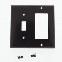Cooper Brown Thermoset Plastic 2-Gang Decorator GFCI Switch Cover Receptacle Wallplate Switchplate 2153W