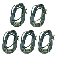 5 Leviton Black 25' Coaxial Video Cable Gold Plugs End F-Type RG59 C5851-25G-104