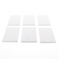 6 Amerelle- WHITE Smooth White- Steel Blank Wallplate
