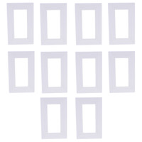 10 Hubbell White 1-Gang 6.75" x 4.25" Wall Box Flange Trim Cover Plates HBLTRIM1WWA