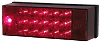 Peterson V856L 7-15/16" Piranha Red LED for Over 80" Wide w/ License Tail Light