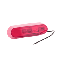 Peterson V136R Red 3.5" Oblong Clearance Side Marker Light Thin Surface Mount
