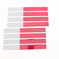 8pc Peterson 465K 2"x18" High Bright Red White Reflective Marker Tape w/Adhesive