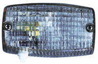 Peterson V391C Clear 12V Interior Dome Light 4-9/16" x 2-1/2" Polycarbonate Lens