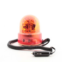 Peterson V771A 5.5" Amber Economy Revolving Light w/ Magnet 12' Coiled Cord Plug