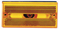 Peterson V132A Amber 3-7/8" Rectangular Clearance Side Marker Light with Reflex