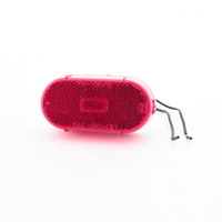 Peterson V128R Red 4-1/8" Oblong Clearance Side Marker Light w/ Reflex for Wagon