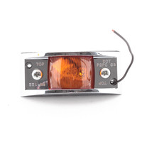 Peterson V122XA Amber 4.88" Incandescent Chrome Clearance Side Marker Light 12V