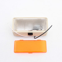 Peterson V385S Clear Colonial White w/ Switch Rectangular RV Porch Utility Light