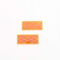 Peterson V483A Amber Rectangular Quick-Mount Reflector 3.125" x 1.375" Adhesive