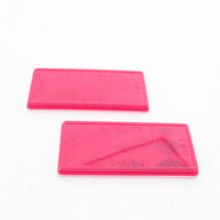 Peterson V483R Red Rectangular Quick-Mount Reflector 3.125" x 1.375" Adhesive