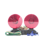 Pair Peterson V555 Red Tow Trailer Light Kit Magnetic Mount w/20" 4-Wire Harness